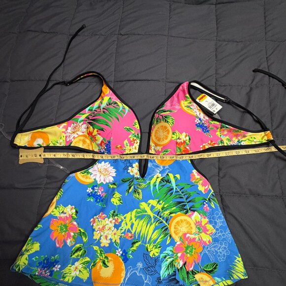 Bar III Women's Printed Plunge-Neck Tropical-Print Tankini - Size: Large - NWT - Picture 14 of 15